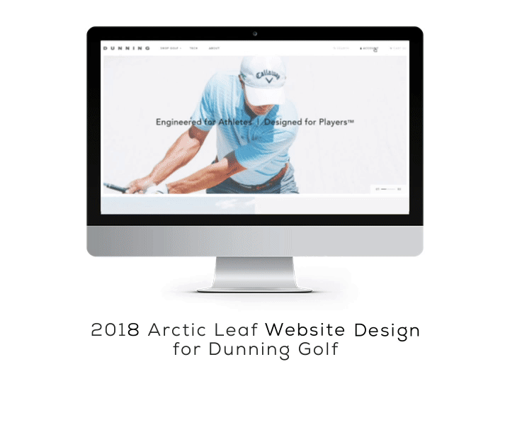 Short animation showing the 2018 Arctic Leaf Design for Dunning Golf transitioning into the 2019 AAA compliant re-design