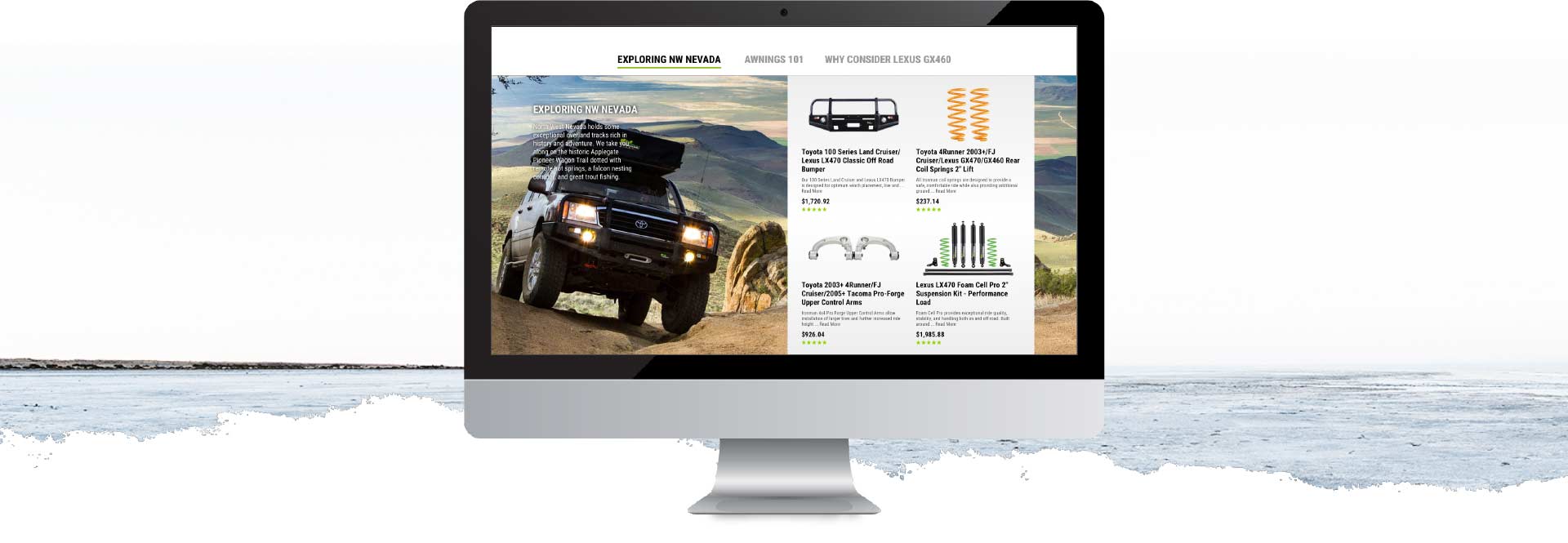 IronMan 4x4 America Bespoke Homepage Content Design