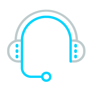 line art icon of headset